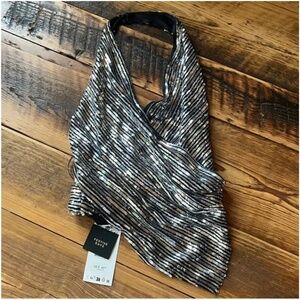 Zara Halter Sequin Top